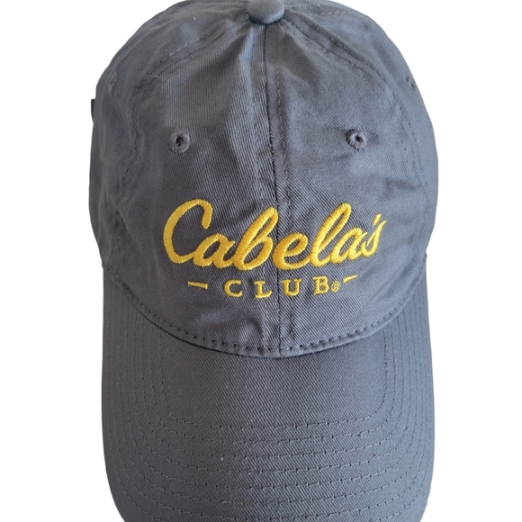 Cabelas Club Sporting Outfitters Hat Strapback Charcoal Gray Dad Cap - Picture 6 of 7